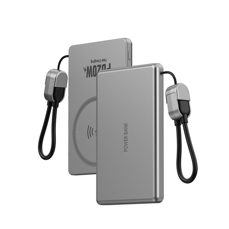 Ultra-Thin Magnetic Wireless Power Bank charging port and specifications