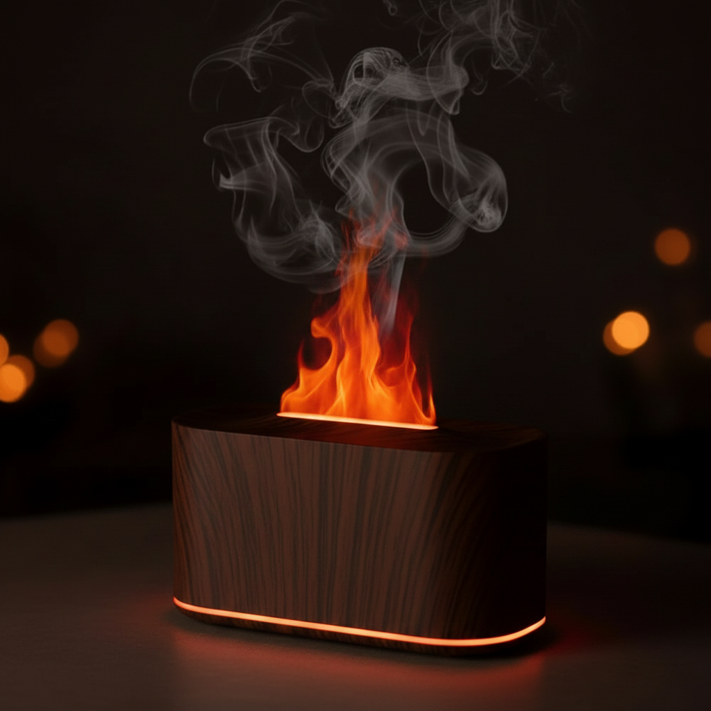 Flame Diffuser – Dark Wood Grain