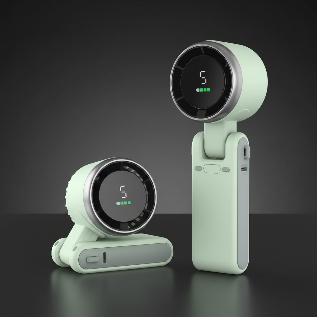 Foldable Mini Travel Fan – Green
