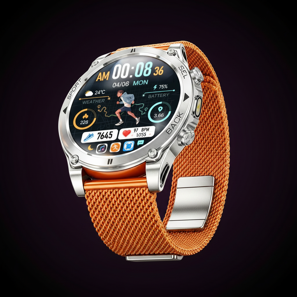 Orange Mesh Belt